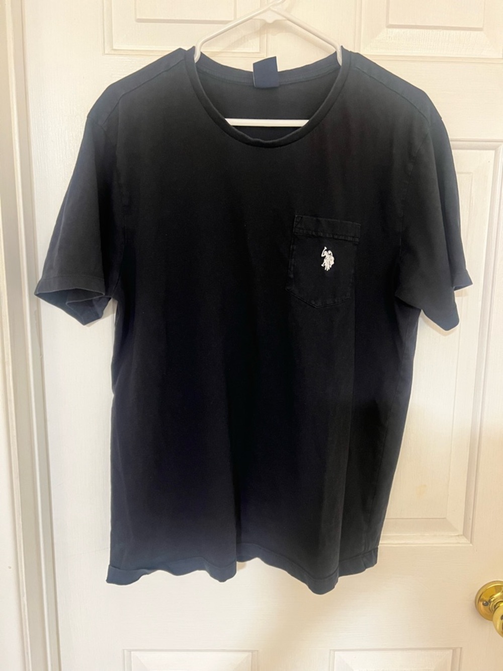 U.S. Polo Assn. Black Short-Sleeve Pocket Tee with Logo